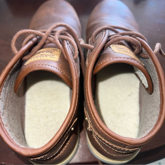 Levi's 501 Boys Youth Ankle Work Boots SZ 6 Brown British Tan Lightweight - Picture 10 of 10